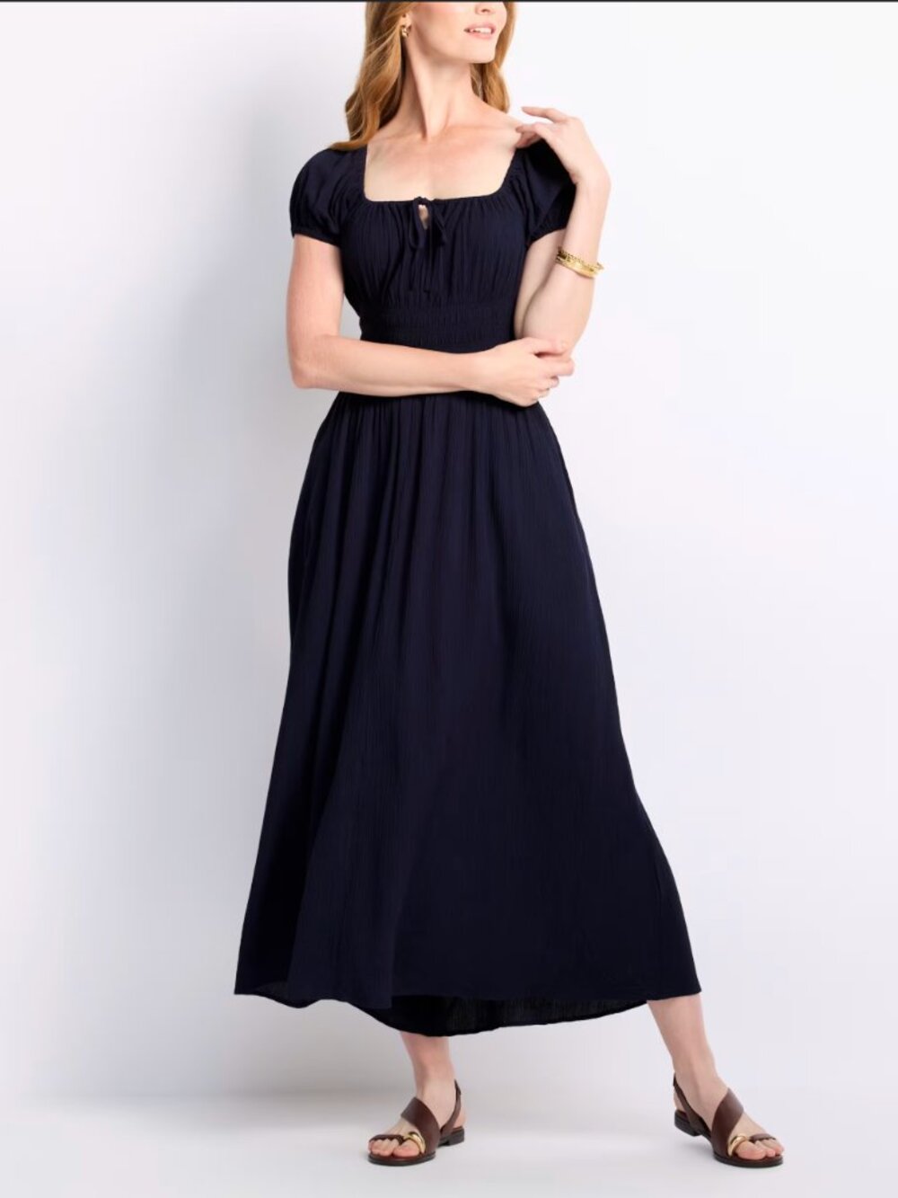 Market & Spruce Alianna Navy Maxi Dress M